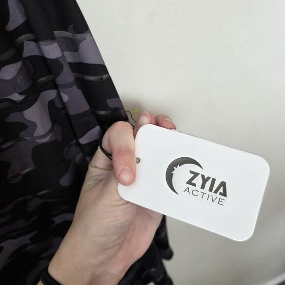 Zyia Black Grey Camo Fitness Active Gym Racerback Havana Tank Top‎ Size 3XL - Picture 4 of 8